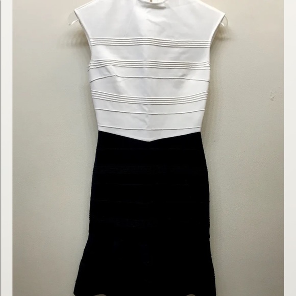 COPY Ted Baker Women’s Demore Flared Skirt Stretch Band Dress Black White Size 0 - Picture 6 of 14